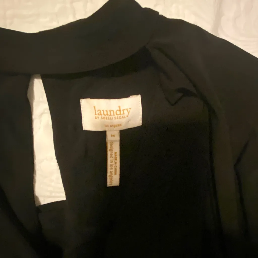 Laundry by Shelli Segal Black Stretch Keyhole Sheath Dress Size Medium - Image 4