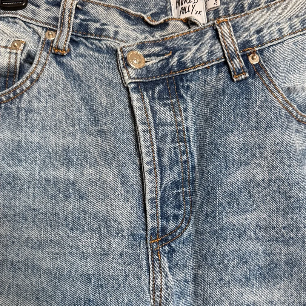 Princess Polly  Light Blue Denim Overalls - Image 3