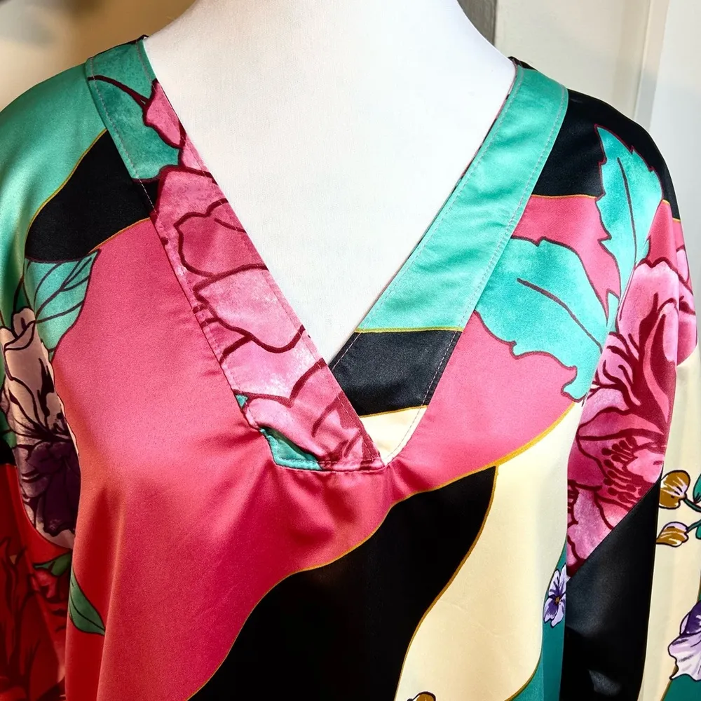 NATORI Beijing Flower Retro Print Matte Satin Sleep - Image 3