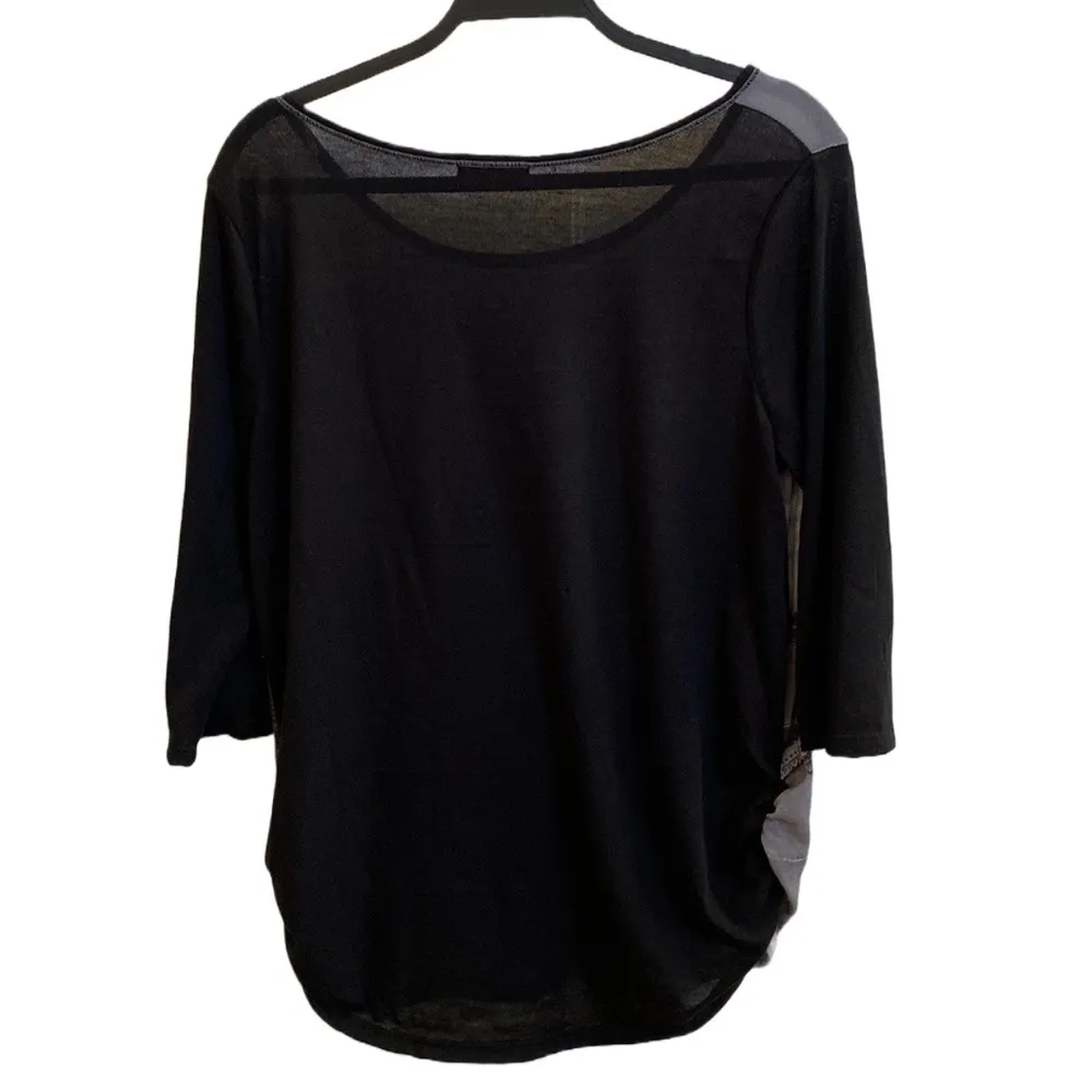 🖤 Vanilla Sugar Cool New York Skyline Graphic Tee w/ Rhinestones 3/4 Sleeve 1X Black - Image 7