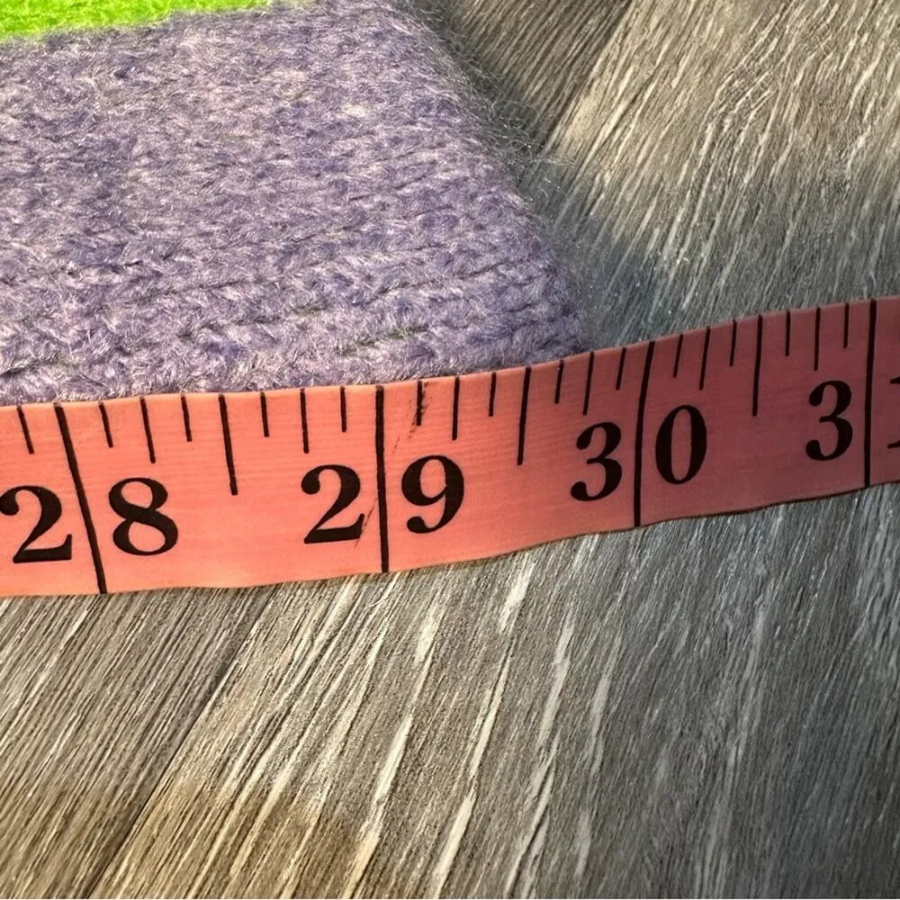 Nocturne Lime Green & Gray Check Wide Leg High Waisted Sweater Pants NEW - Image 6