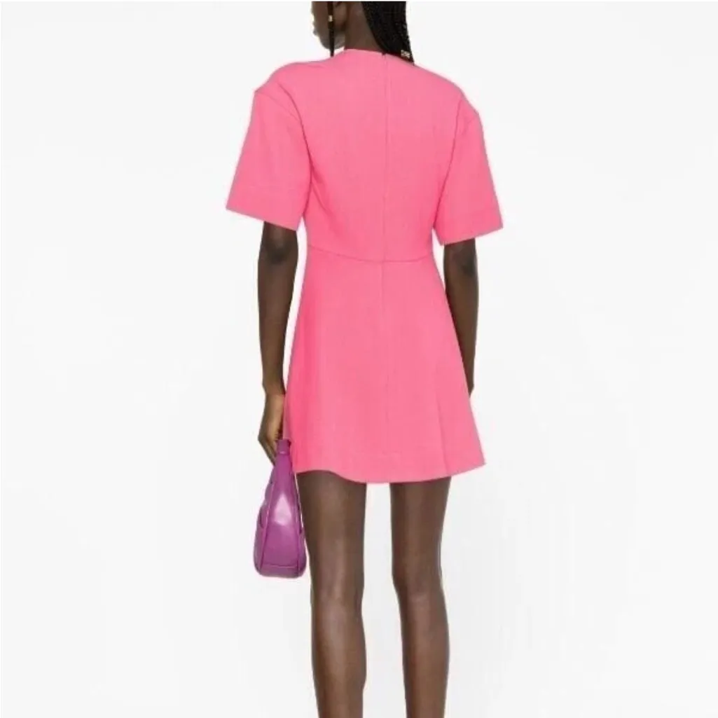 Ganni  Stretch Suiting V-Neck Mini Dress - Image 2