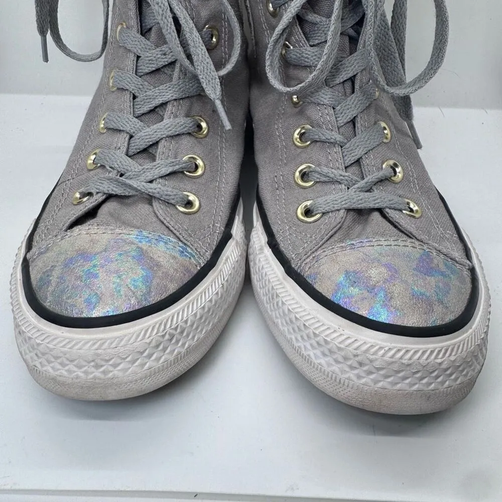 Converse Women's Chuck Taylor All Star Oil Slick Toe Cap Hi-Top Trainers - Image 7