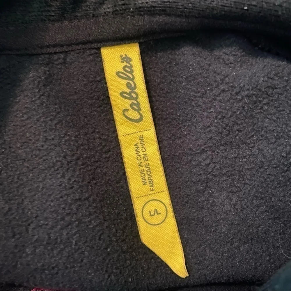 Cabela’s Quarter Zip Pullover Black Large - Image 2