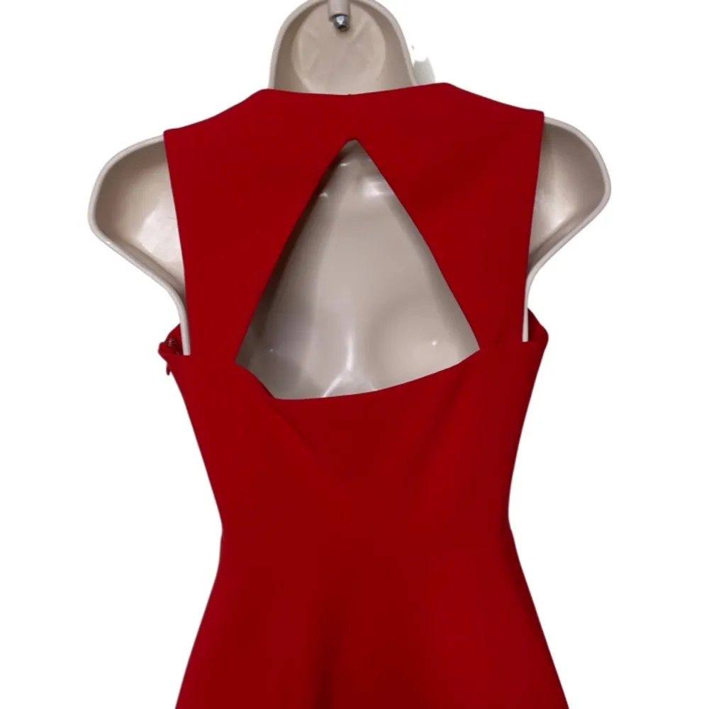 LIKELY Red Fit Flare Mini Cocktail Dress sz 2 - Image 4