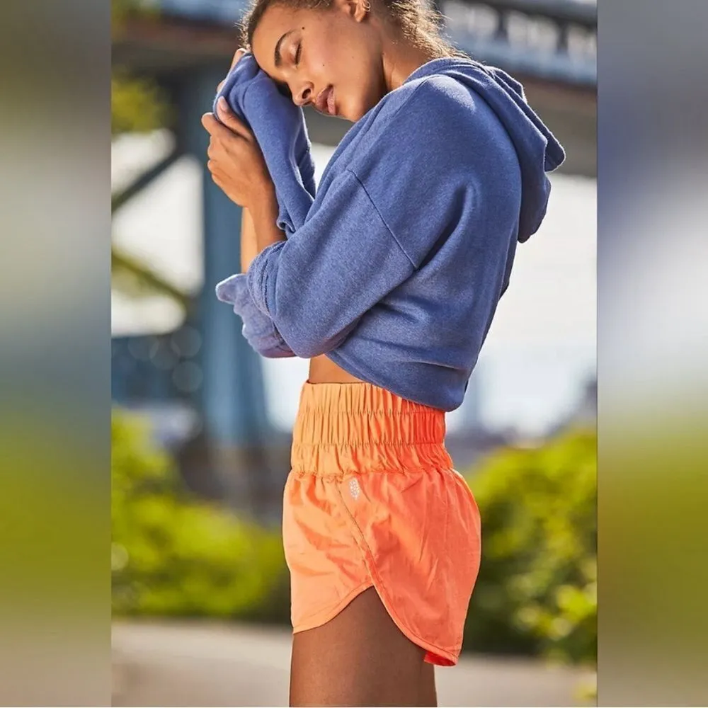 Free People FP Movement The Way Home Shorts Orange/Burning Up Size Small - Image 4