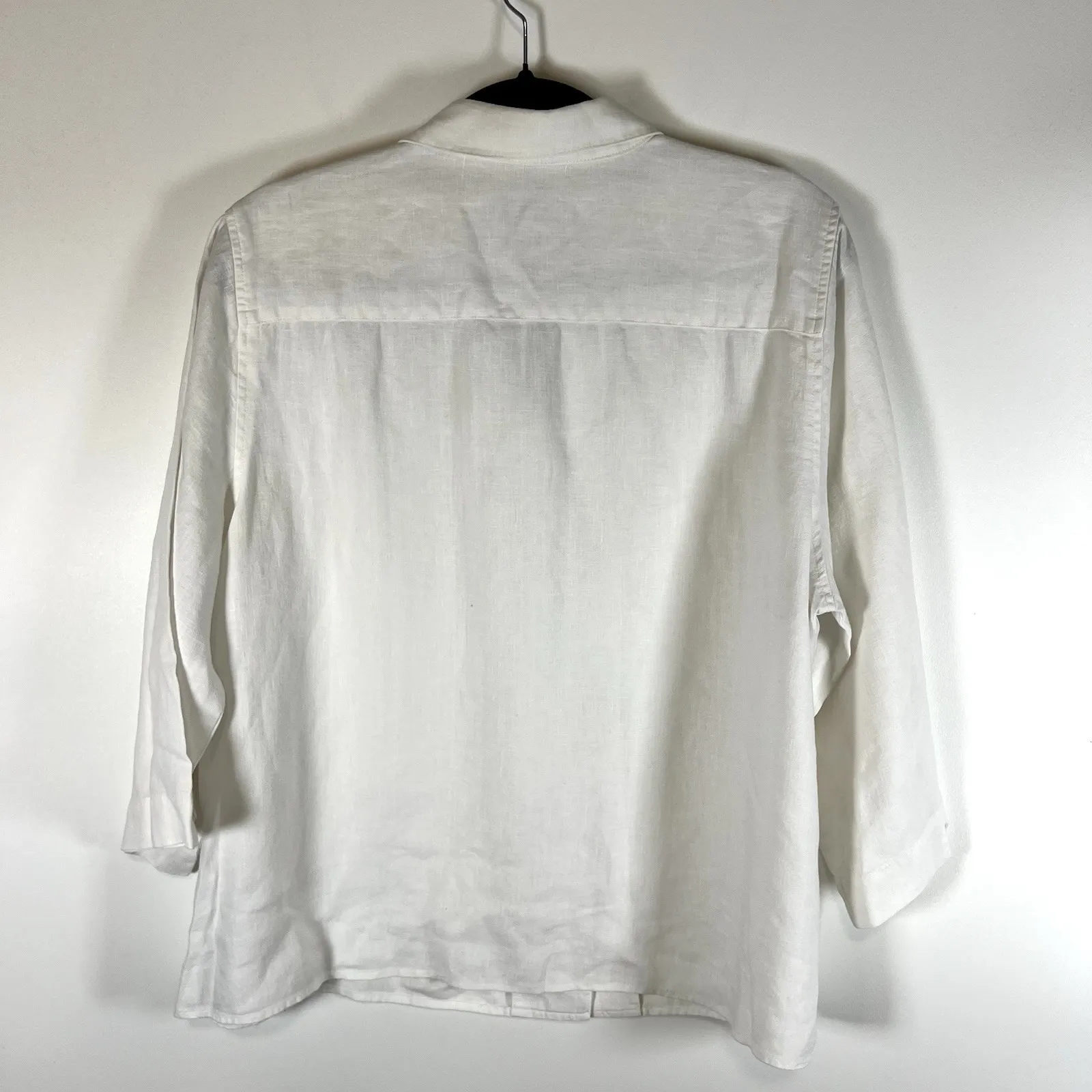 Orvis Women's 100%‎ Linen 3/4 Sleeve Lightweight Blouse Size XL; Beach Lagenlook - Image 6