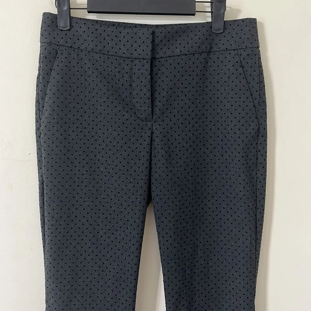 LOFT Marisa Skinny Grey Black Pin Dot Detail Business Casual Pants Size 2 - Image 4