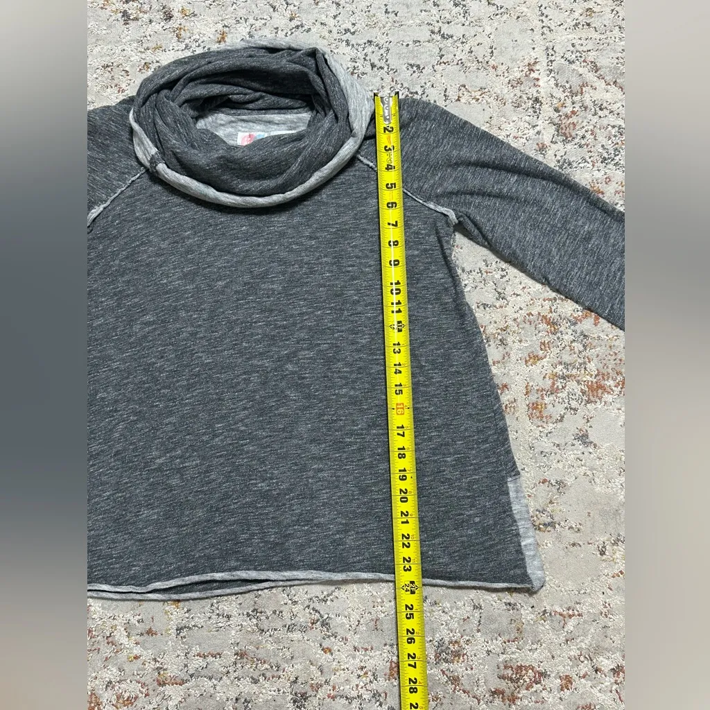 FREE PEOPLE FP Beach Cocoon Cowl Neck Pullover one body one size gray - Image 10