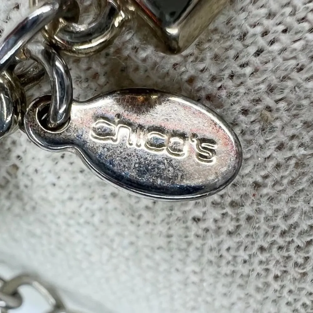 Chico's  Gold Tone Coil Animal Print Faux Fur Pendant Necklace - Image 6