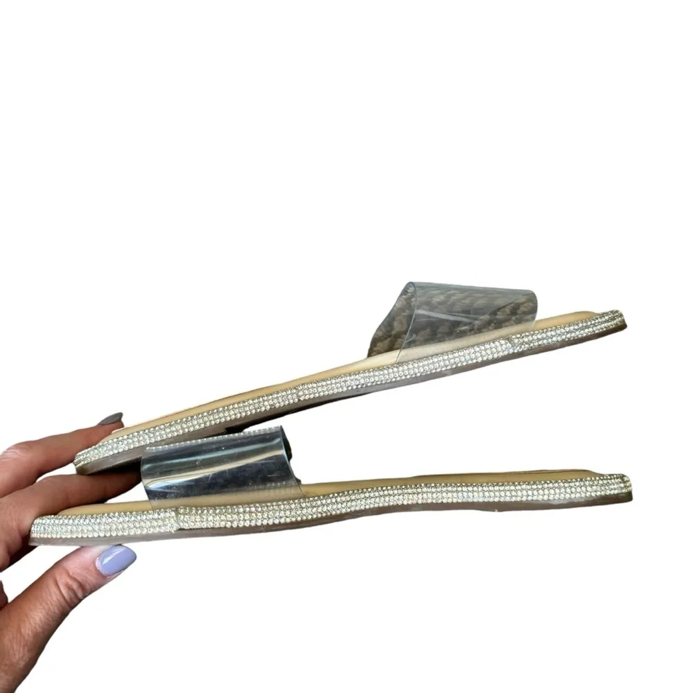 Schutz - Alcina Clear Strap Rhinestone Sandals Sz 8.5 - Image 11