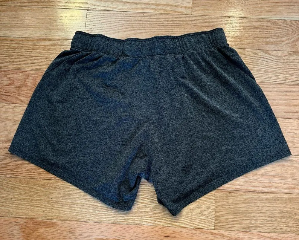 Dri Fit Shorts Adult Medium Gray Swoosh Mid Rise Polyester Draw String - Image 2