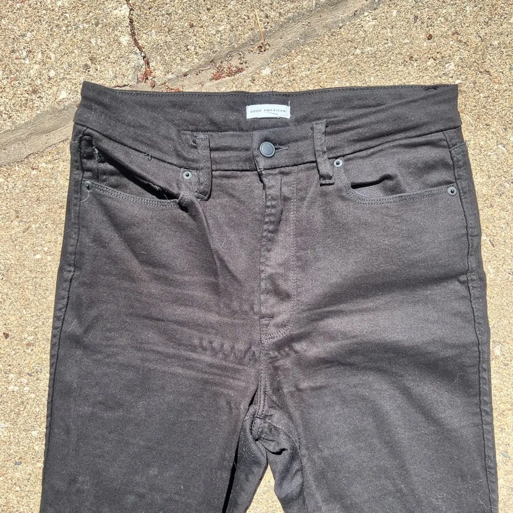 Good American Black Straight Pants - Image 4