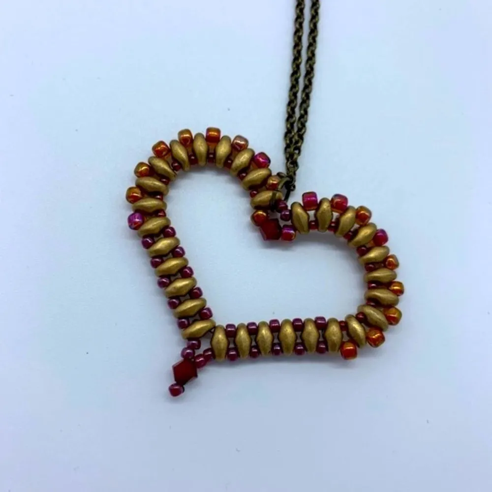 New fashion Jewelry handmade Beaded heart necklace - Image 3