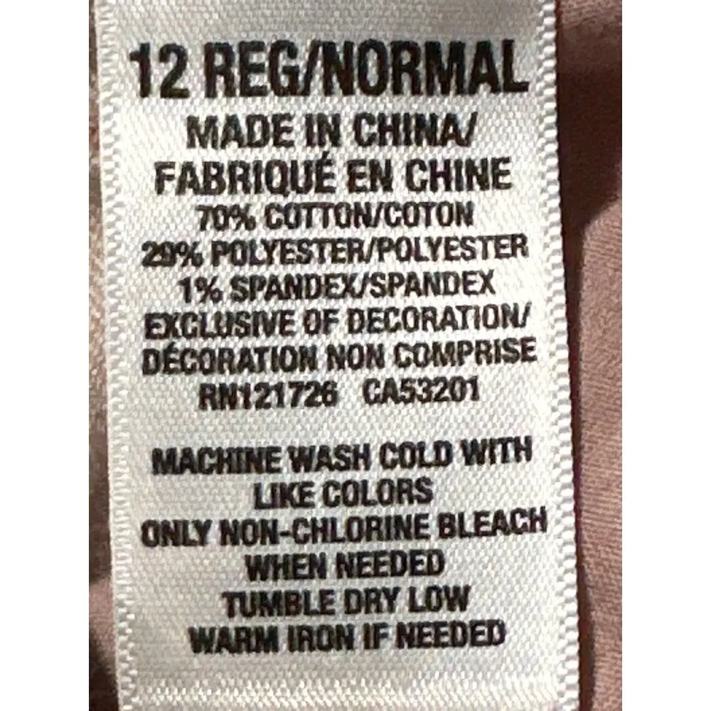 Aeropostale High Waisted Jegging 12 Regular Light Pink Cotton Polyester Spandex - Image 5