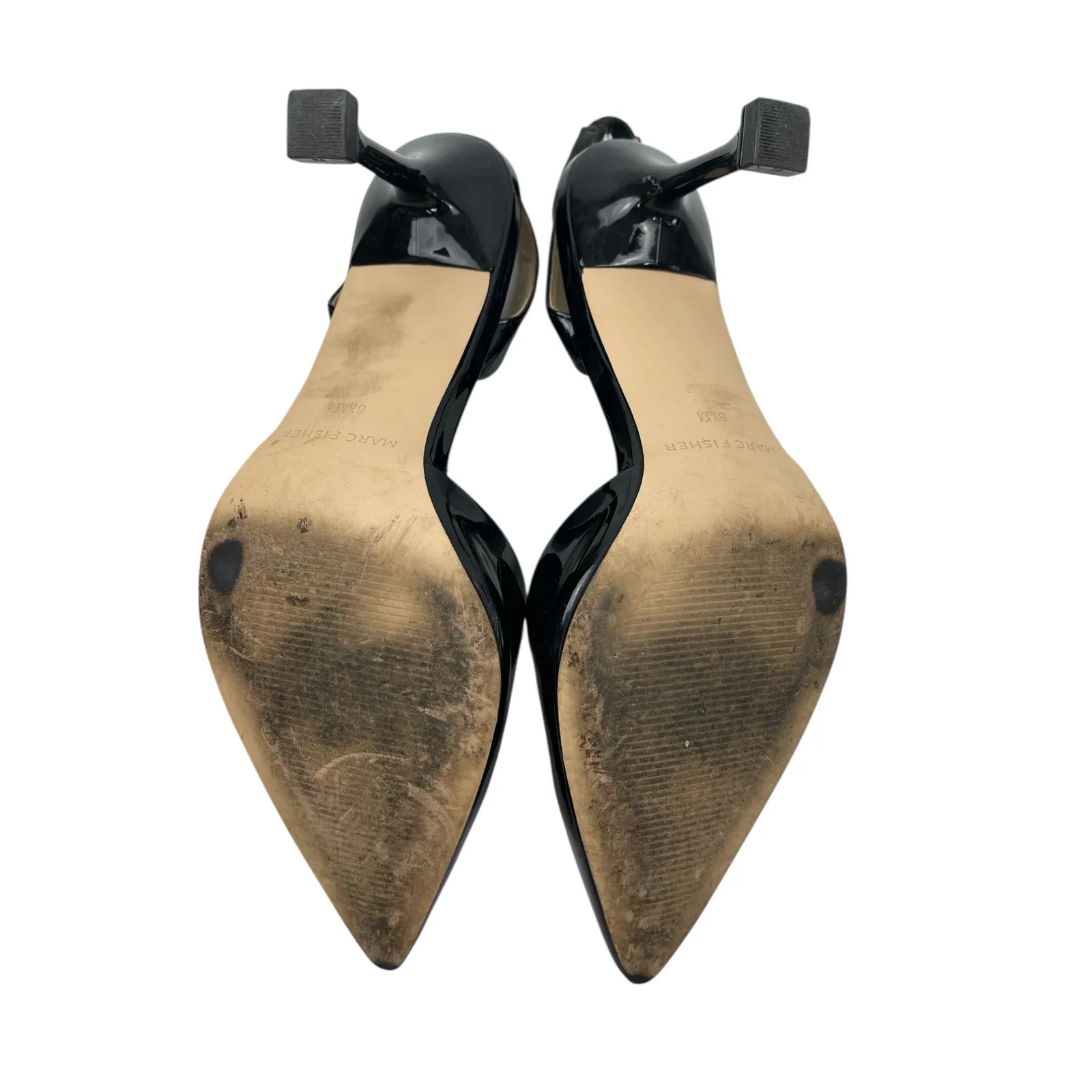 Marc Fisher Women's Black  Slingback Pointed Toe Stiletto Heels Pump Shoes Sz8.5 - Image 4