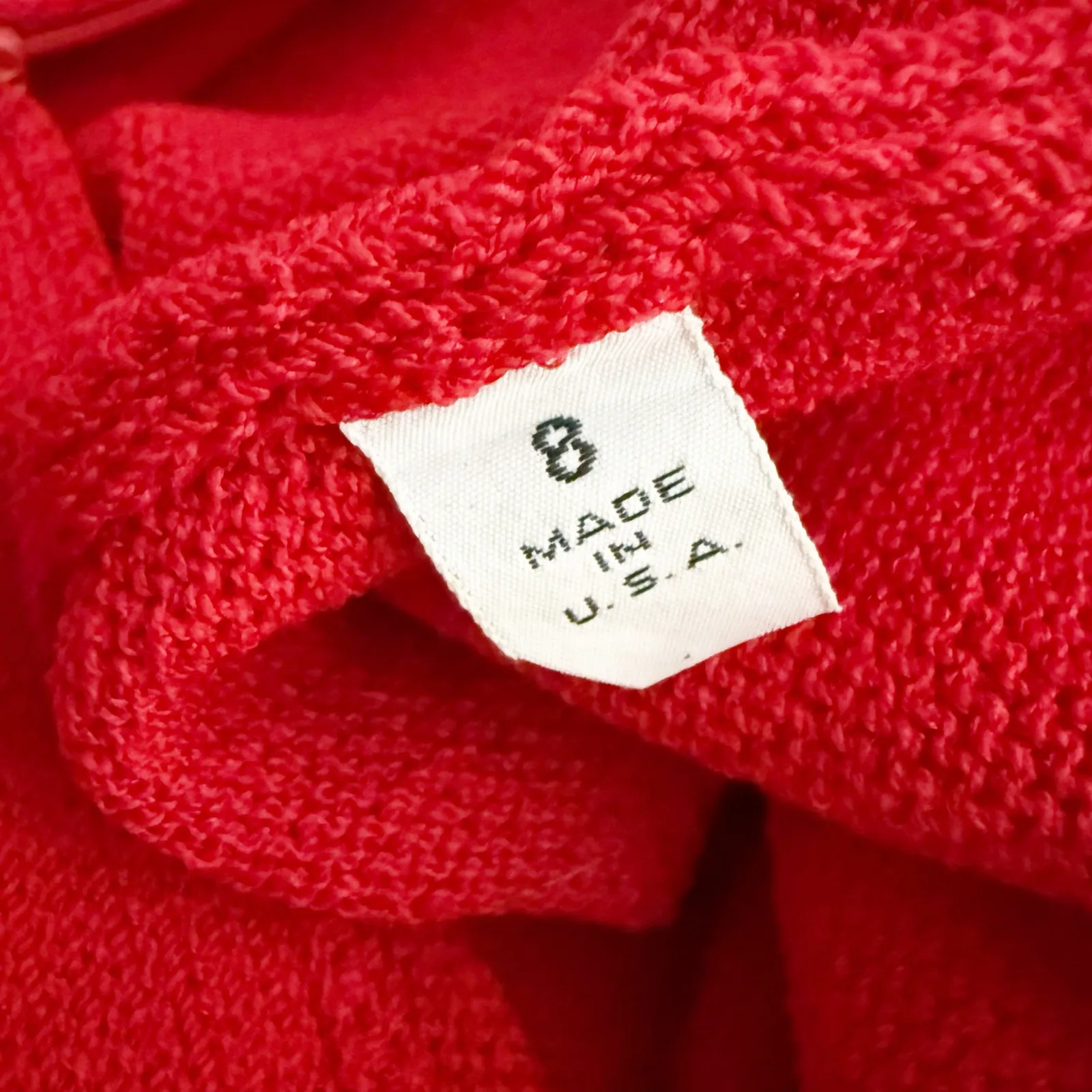 ST. JOHN | Red Knit Dress Pearl Button Vintage Sweater Mock Neck Long Sleeve | 8 - Image 8