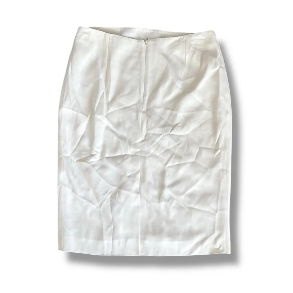 Alexander McQeen Ivory Pencil‎ Skirt - Image 3
