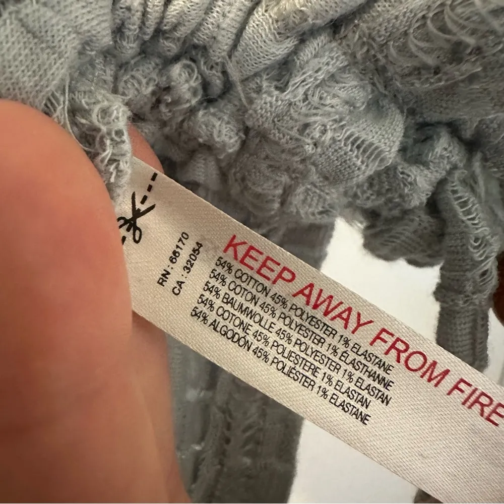 Free People Beach Tate Textured Side Tie Mini Dress Short Sleeve Womens XS - Image 8