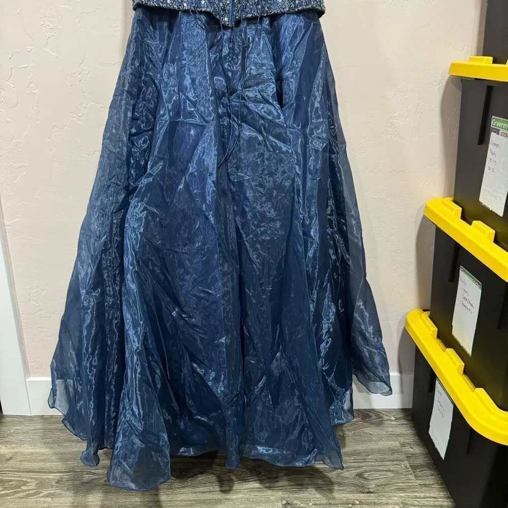 May Queen Couture USA 2X Formal Dress Blue Size XXL - Image 7