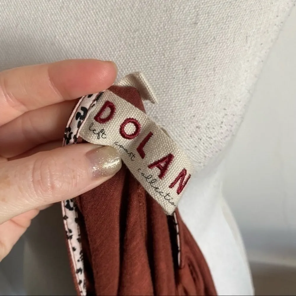 Dolan • Brick Red Satin Front Blouse V Neck Size XS - Image 50