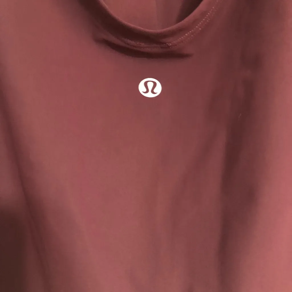 LULULEMON Redwood Auburn Long Breath 2-In-1 Tank  Yoga Top Size 6 W1AWKS‎ - Image 7