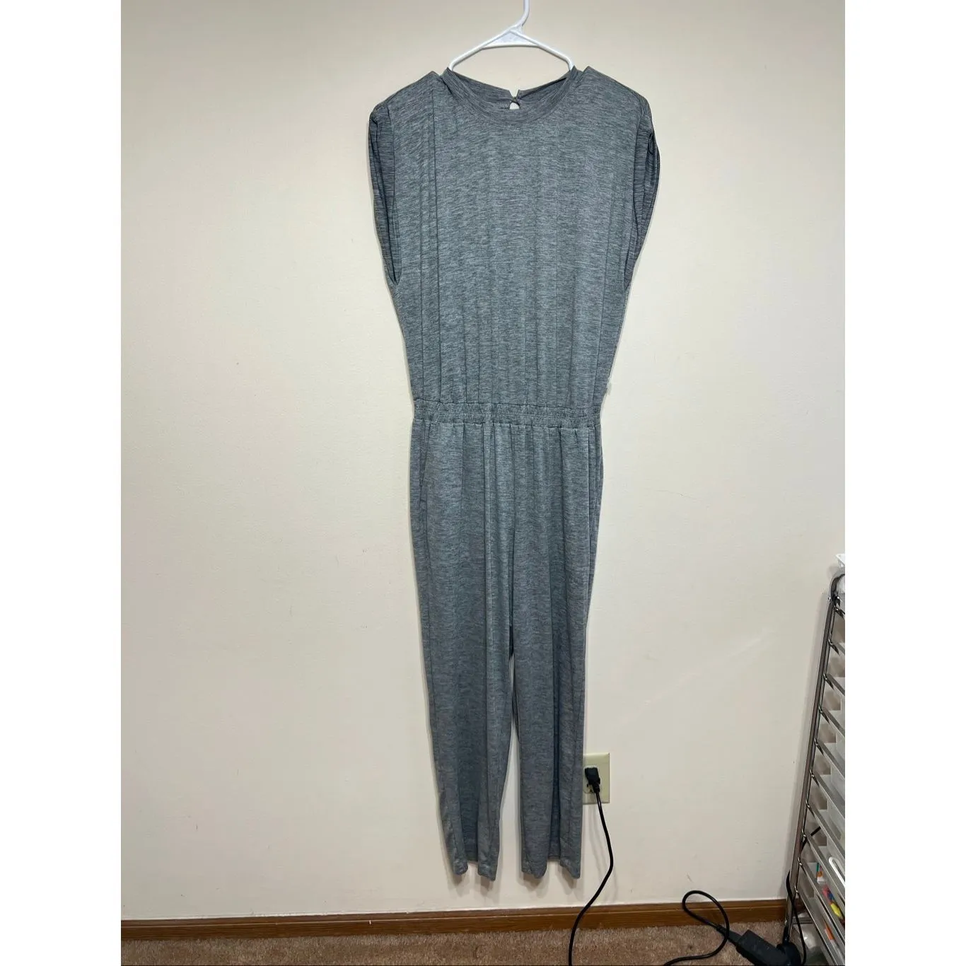 Vuori Gray Short Sleeve Lux Crew Jumpsuit Small - Image 2