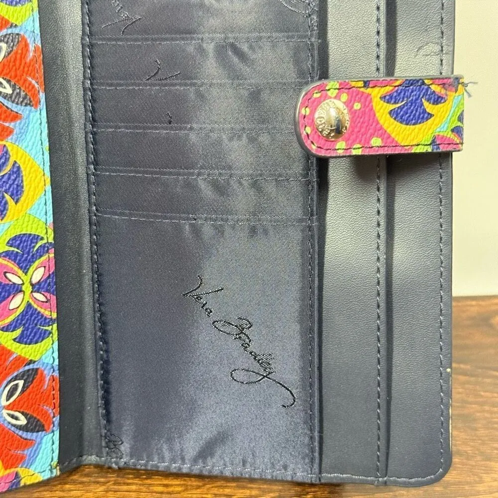Vera Bradley Rio Stripe Multi-Color Vinyl Wallet clutch NWOT - Image 5
