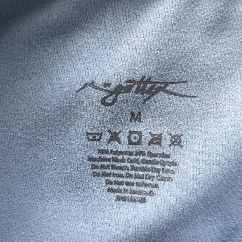 X By Gottex Women's High Rise Active Workout Legging Size M Pockets Light Blue - Image 3