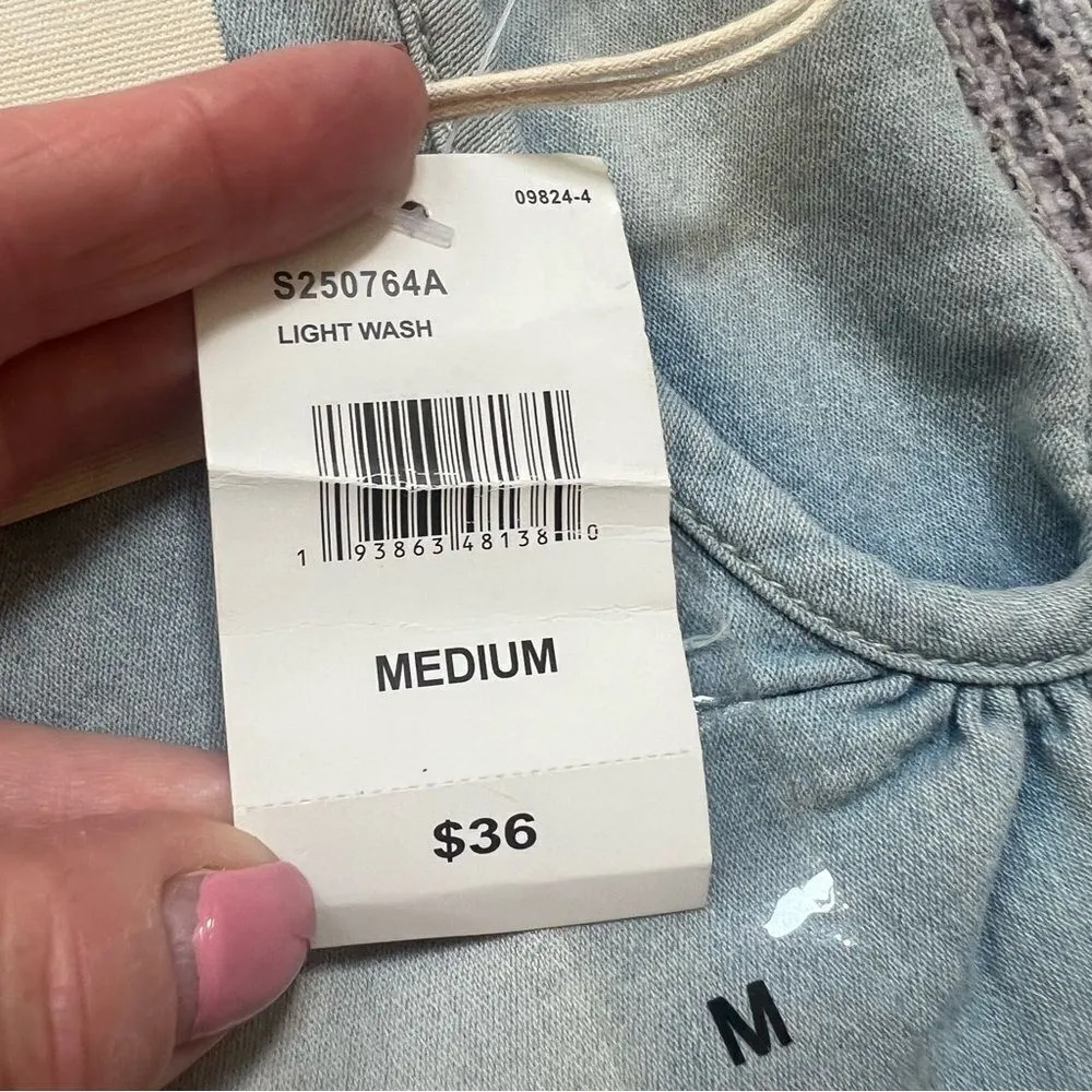 YMI NWT Jeans Kozy Fit Knit Denim Shorts High Rise Light Wash Blue Size  Medium - Image 6