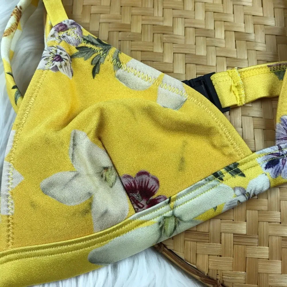 Triangl yellow floral bikini top‎ - Image 2