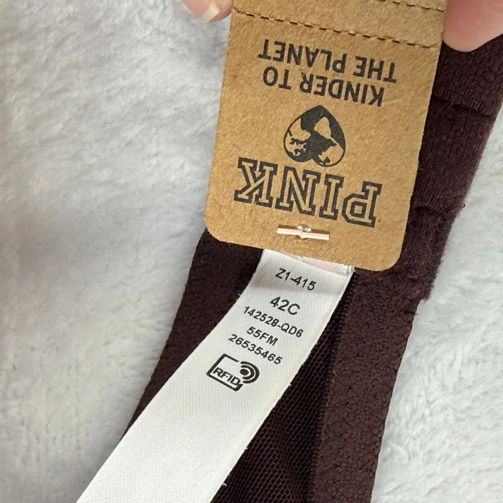 PINK Victoria's Secret Wear Everywhere Push Up Bra Deep Plum Size 42C Brown - Image 7