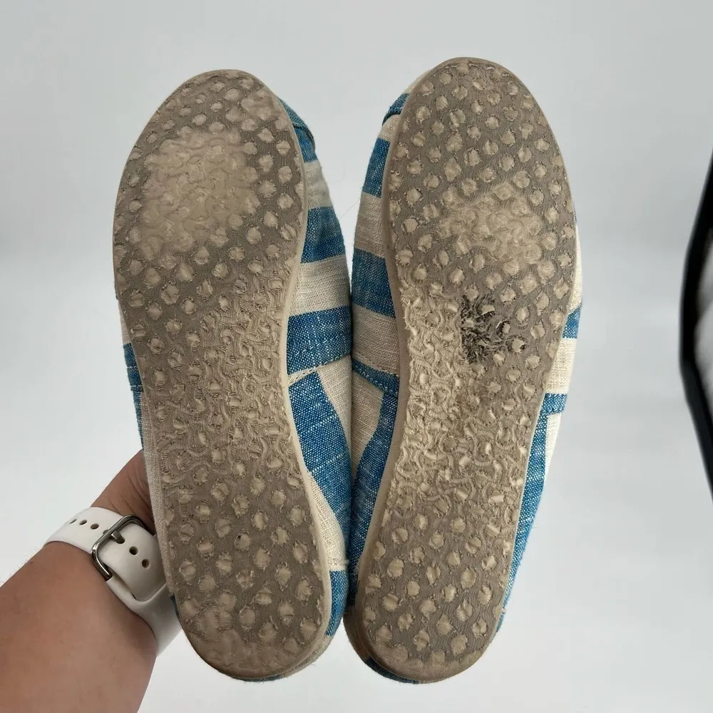 Toms Alpargata Women Classic Alpargata Shoes Blue & White Stripes size 7.5 - Image 5