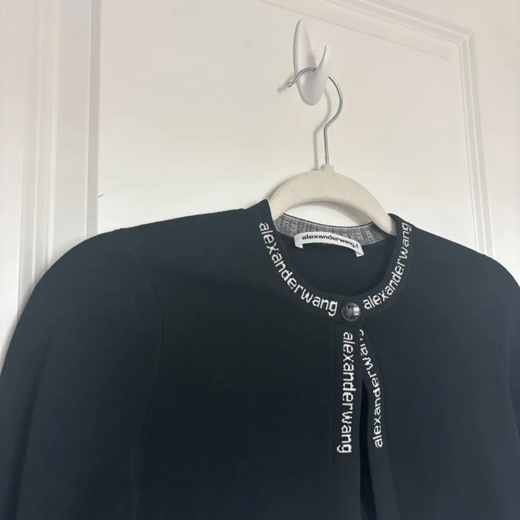 Alexander Wang Logo Cropped Cardigan - Image 8