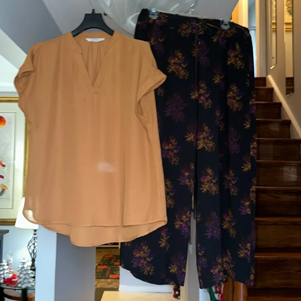 Floral Palazzo Pants Sz12 - Image 6