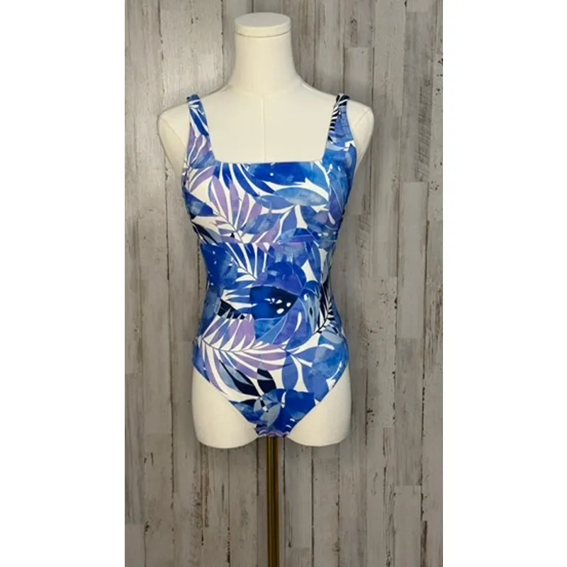 NWT Tommy‎ Bahama Women's One-Piece Swimsuit Size 6 Blue Floral Square-Neck - Image 2