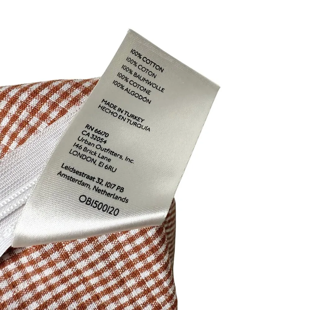 Free People Fitted Waist Straight Hem Plaid Big Dreams Mini Skort Size 4 Orange - Image 8