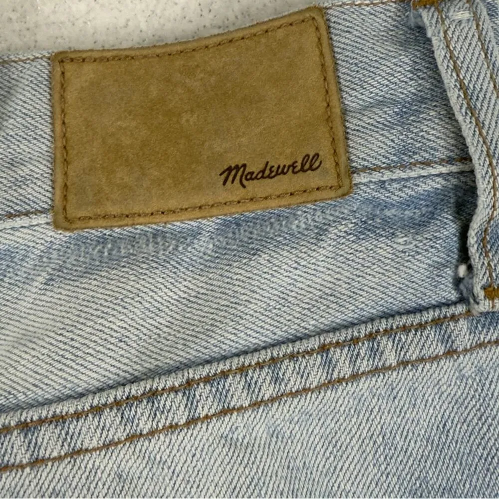 Madewell The Perfect Vintage Jeans Distressed Crop Light Wash Size 28 TINY FLAW - Image 10