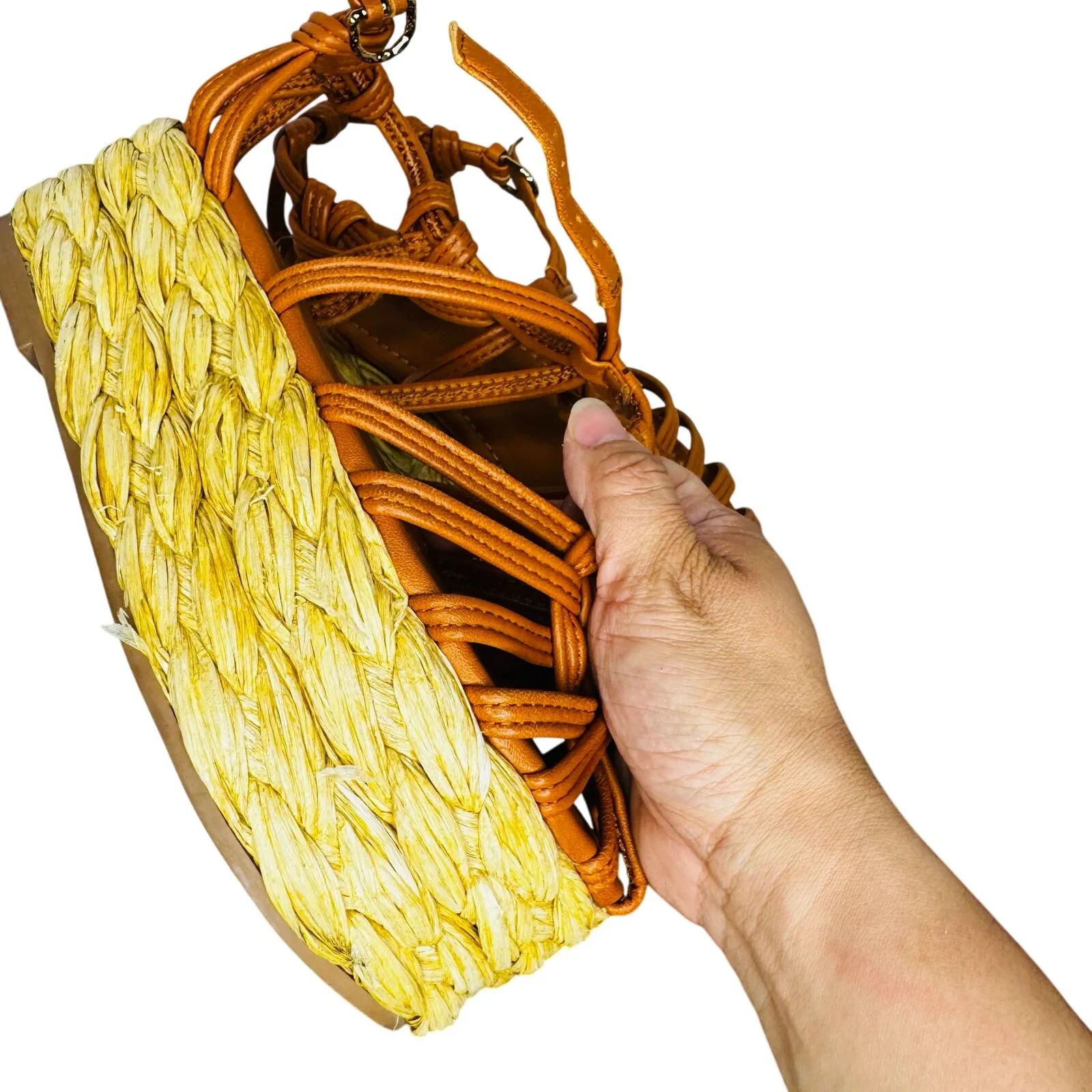 Ulla Johnson Viola Knotted leather raffia Platform Sierra sandals size 36 - Image 5