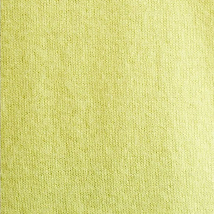 Ulla Johnson Lotta Scallop Edge Short Sleeve Yellow Cashmere Sweater Size Med - Image 10