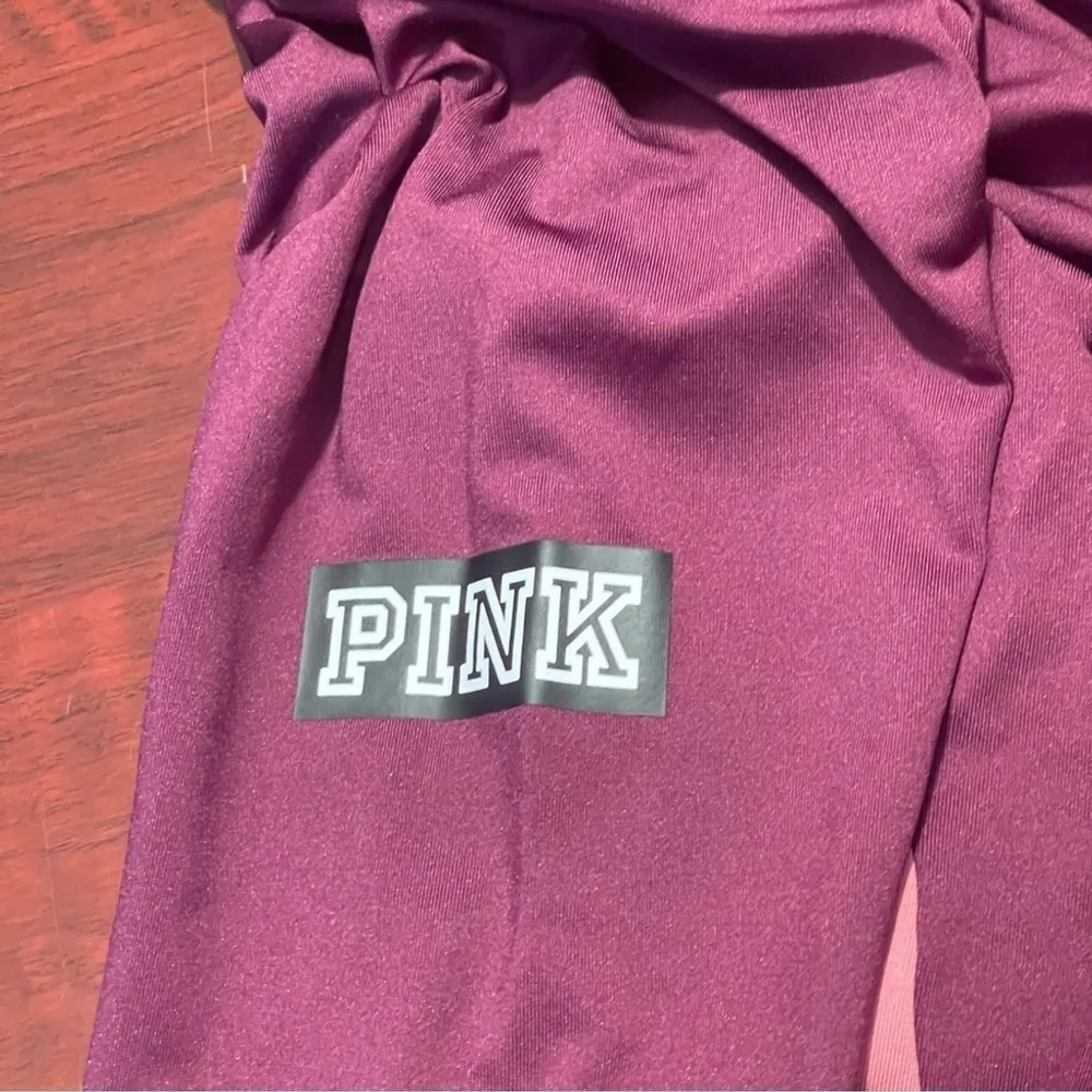 Victoria's Secret VS PINK Dog Logo 3/4 zipper Sweater sport top workout Y2K Sz L - Image 8