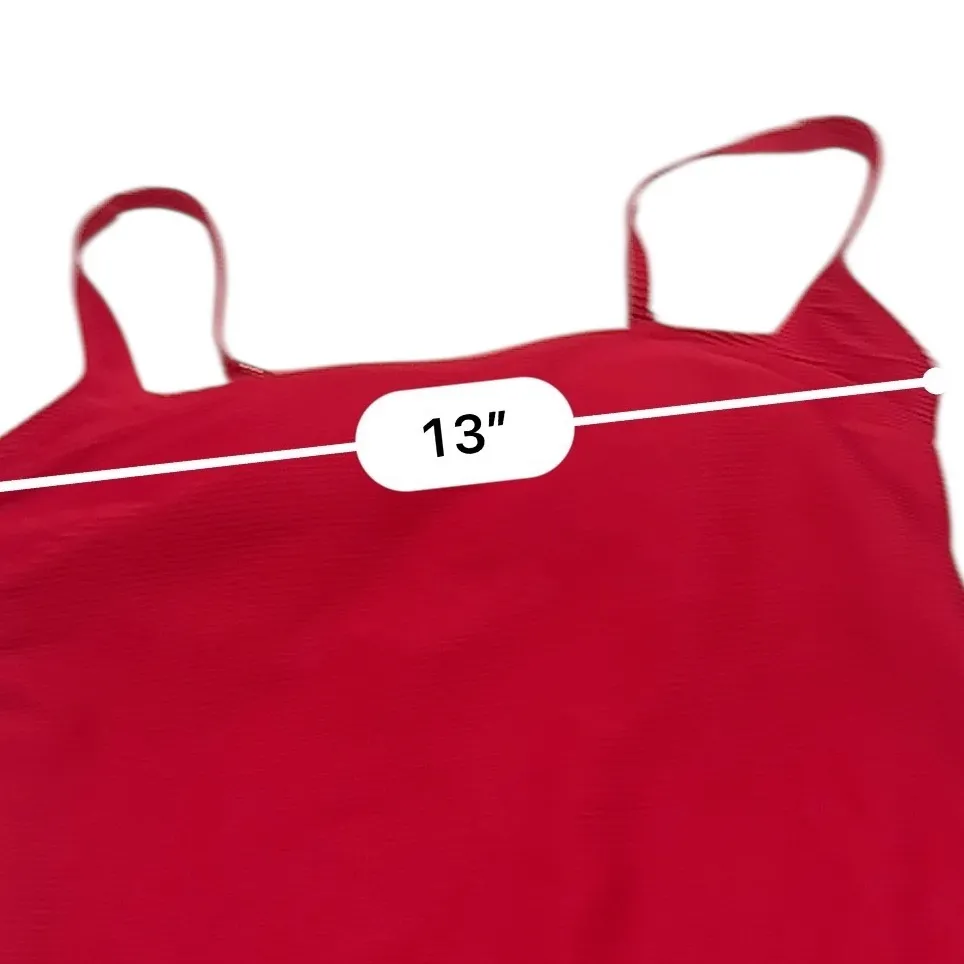 SUMMERSALT The RippleRib Square Neck One-Piece In lava Red Swimsuit NEW Size 6 - Image 8