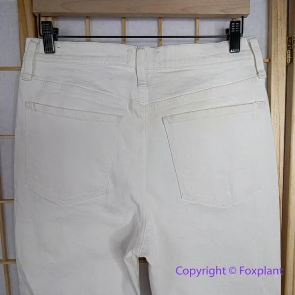 NEW Madewell The Petite High-Rise Slim‎ Boyjean in Tile White, 28P - Image 13
