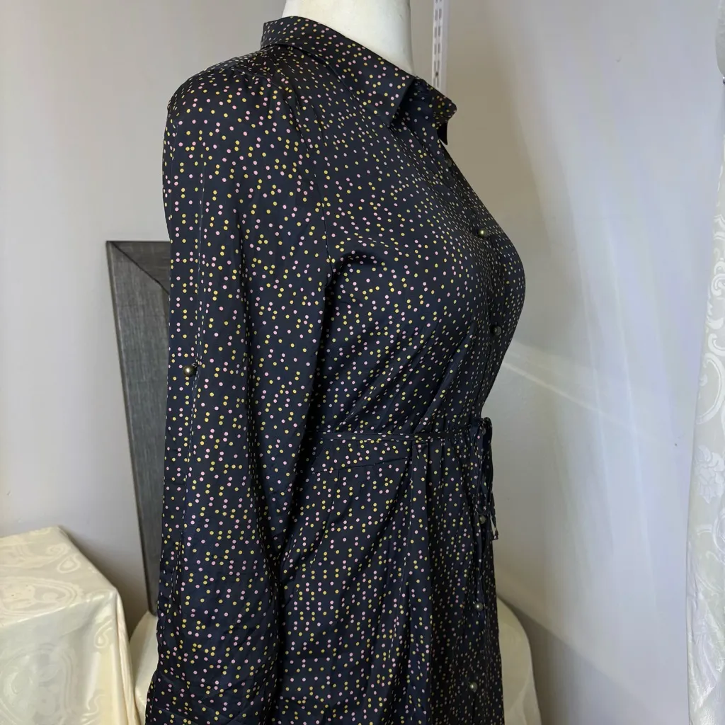 Maison Jules Black and Gold Long Sleeve button down Dress - Image 15