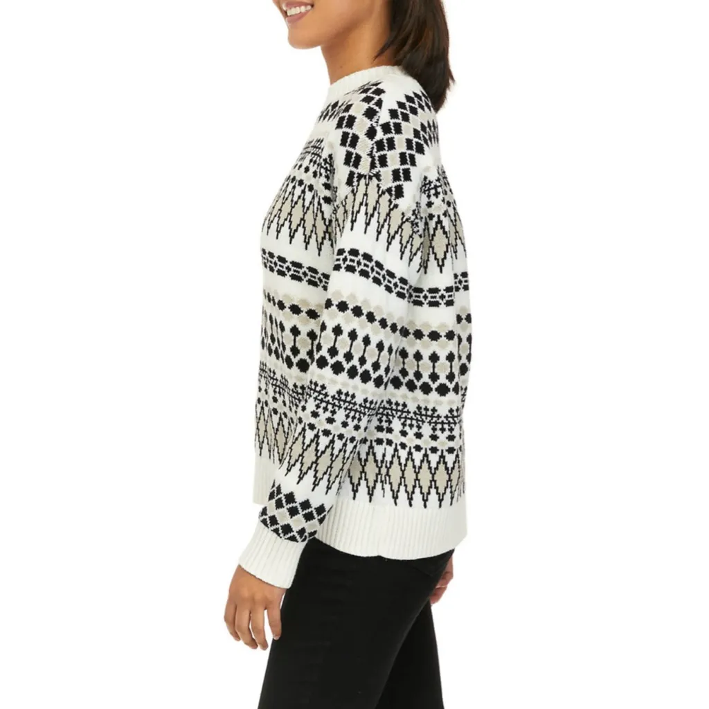 CHAPS Fair Isle Crew Neck Sweater, Women’s Medium - Image 2