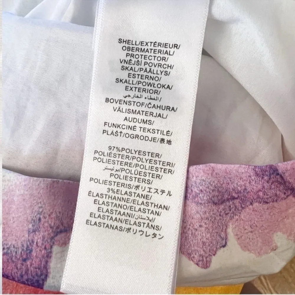 Aidan Mattox Satin Flared Short Sleeve Mini Dress Size 2 Pink Multicolor - Image 9