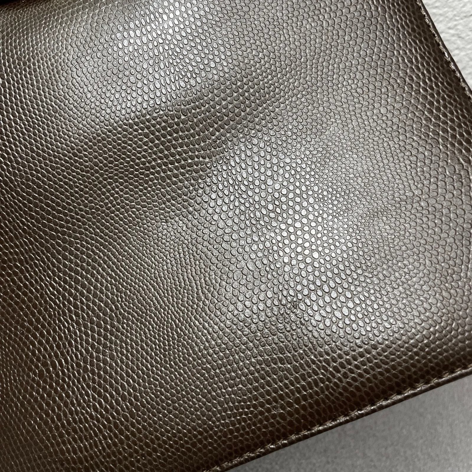 Vtg RODO Italy Leather Frame Handbag Clutch Brown Goldtone Embossed Lined - Image 7