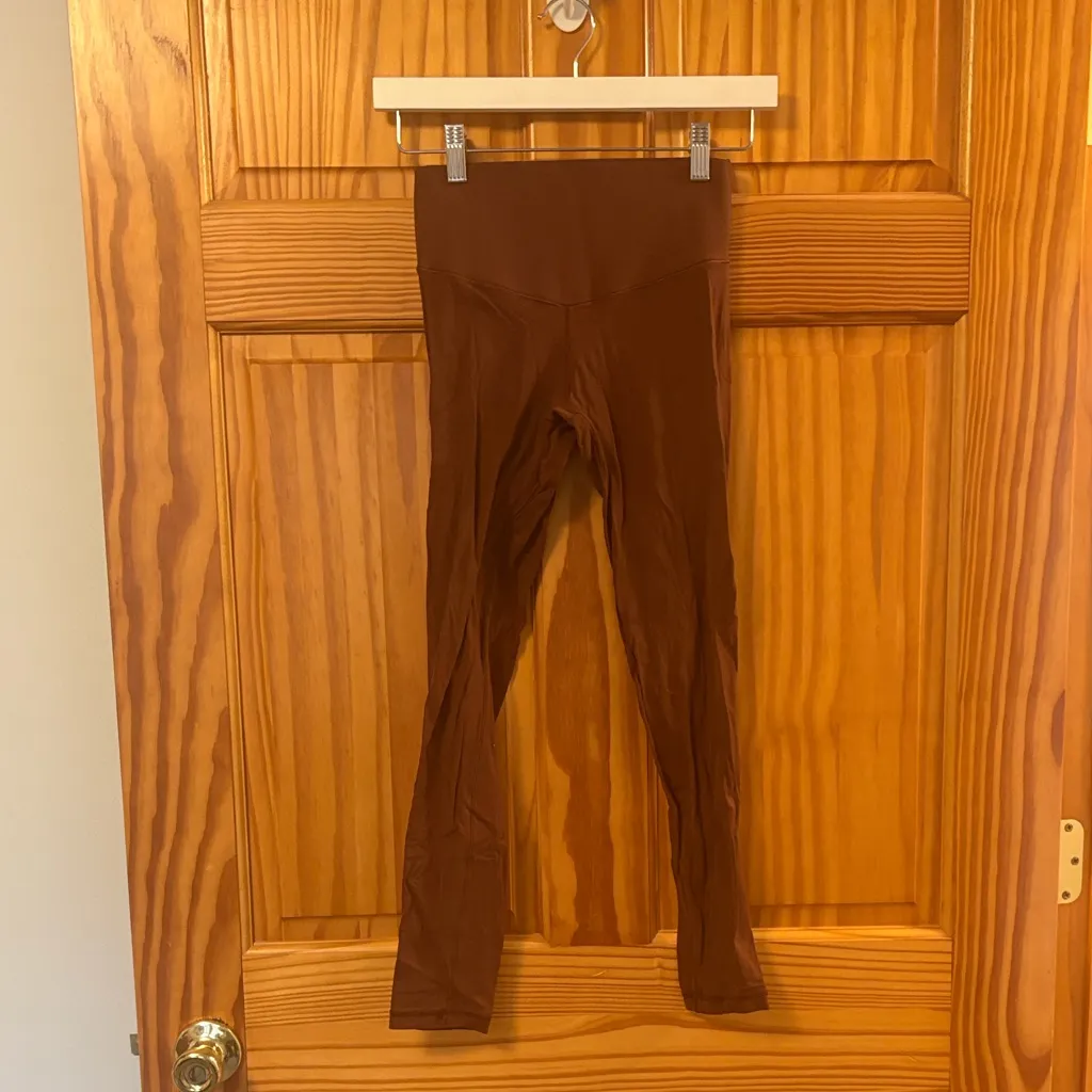Aerie Offline Real Me Extra 7/8 Brown High-Waisted Leggings Size Small. - Image 2
