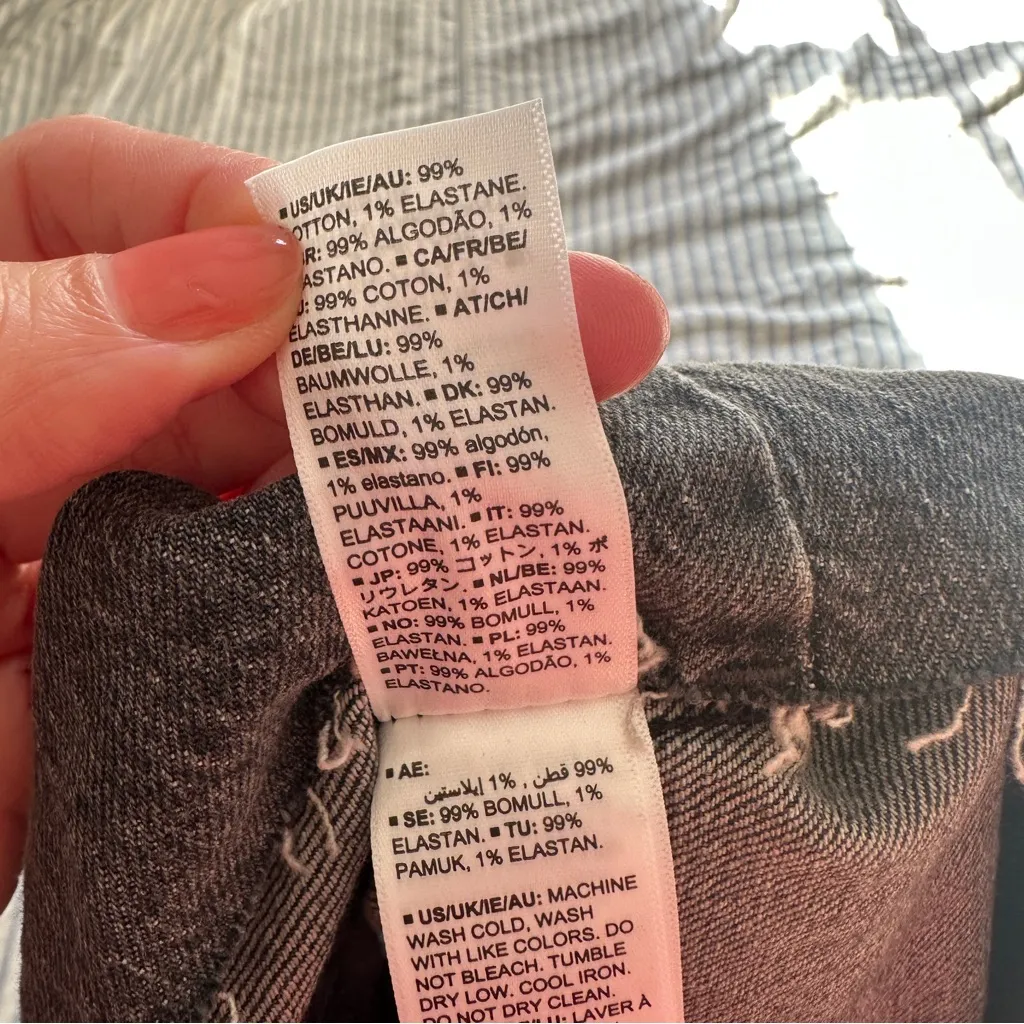 The Drop Arhaan Denim Mini Skirt Faded Carbon Black Large NEW NWT Gray - Image 6