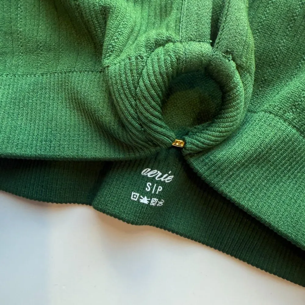 NWT  V-Neck Cutout Bralette Bra Pullover Green Size Small S NEW - Image 3